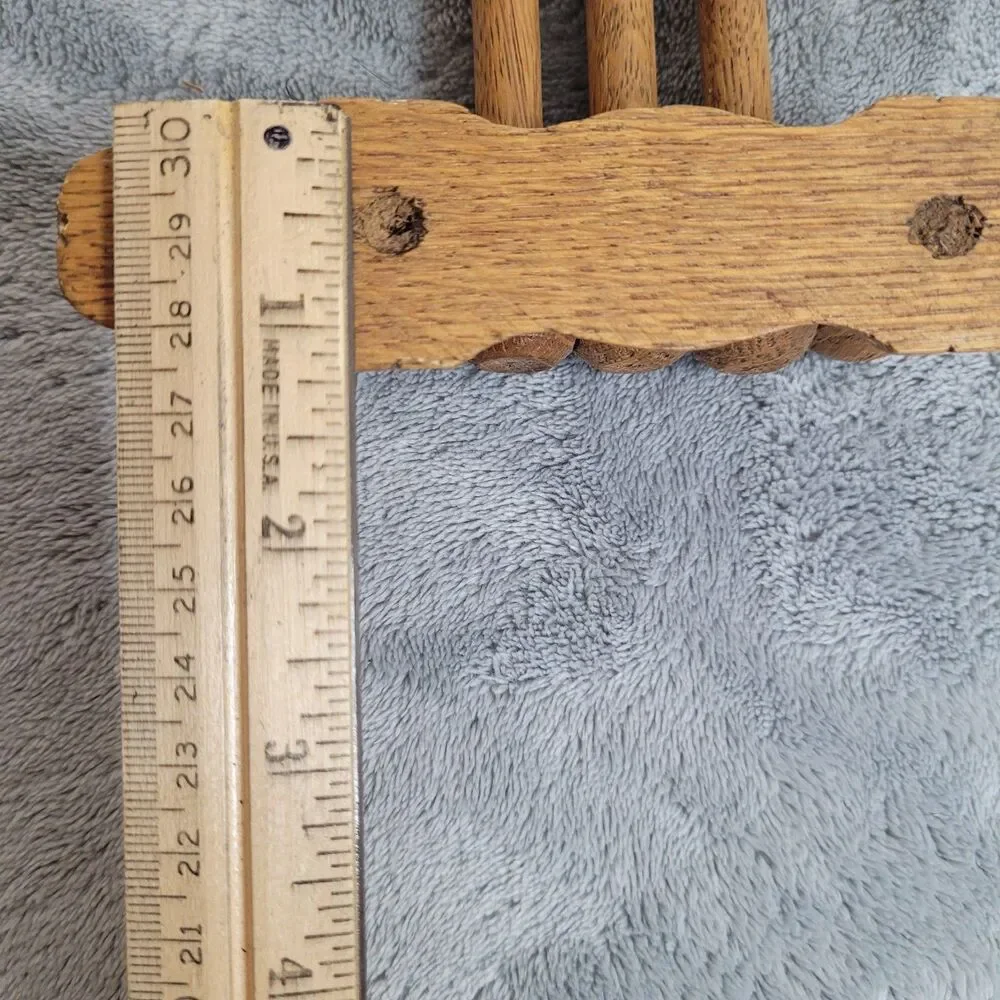 VTG Folding Towel Oak Wood Rack Hanger 3 Swing Arms Wall Mount Farmhouse Rustic